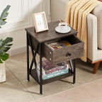 VECELO Nightstands Set of 2, Modern Bedside End Tables, Night Stands - Image 4