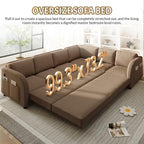 King Size Sleeper Sofas Convertible Couches, Oversized 6-Seat Sectional Sofa - Image 4