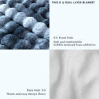 50x60 Inches Ultra-Soft Fuzzy Faux Fur Plush Throw Blanket - Image 3