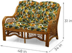 Malibu Lounge Loveseat Sofa Natural Rattan Wicker Handmade Design - Image 2