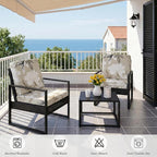 CALBODE 14Pcs Outdoor Stretch Cushion Covers, Waterproof Outdoor Chair Floral - Image 7