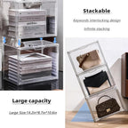 Clear Acrylic Display Case, Stackable Plastic Storage Bins - Image 3