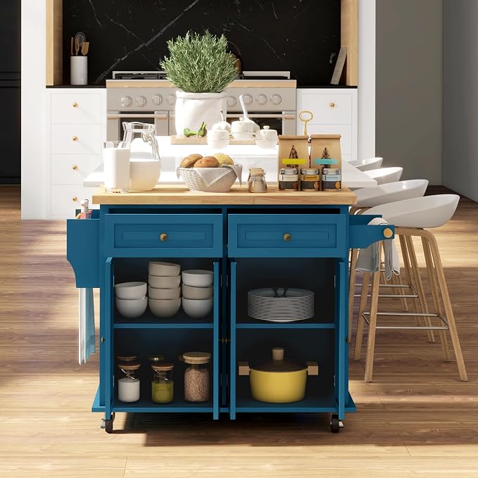 HOMCOM Kitchen Island Cart - Image 8