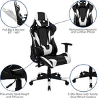 Flash Furniture X20 Fully Reclining LeatherSoft Racing Style Gaming Chair - Image 4