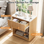 Modern Fluted Nightstand Set of 2 - Image 6