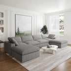 JACH U-Shaped Couches for Living Room, 6-Seats Modular Convertible Sectional - Image 7