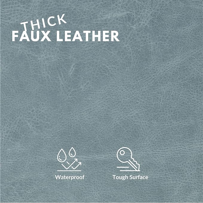 Faux Leather Fabric, Thick Durable Synthetic Repholstery Leather Vinyl - Image 2
