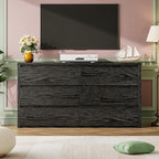 GarveeHome 6 Drawer Dresser for Bedroom, Wide Wood Chest of Drawers Handle Free - Image 3