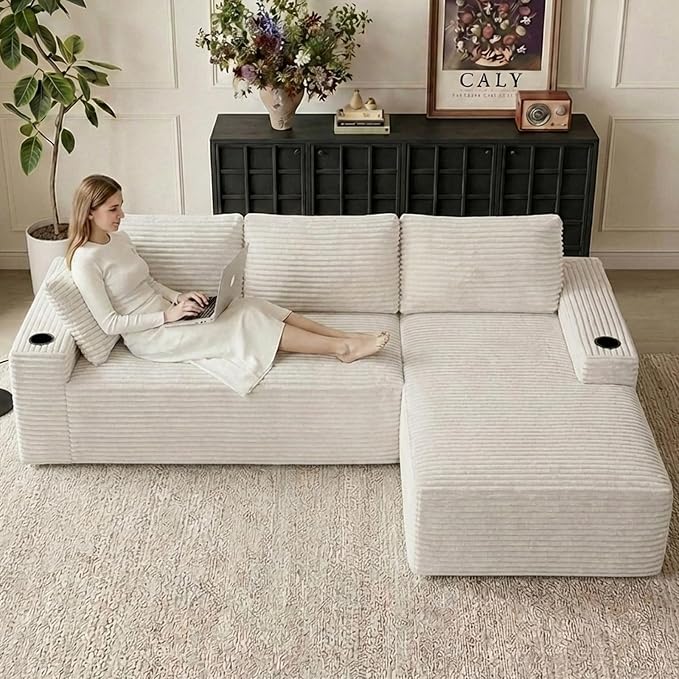 104" Cloud Sectional Couch L-Shaped by ODUWA