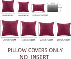 Fancy Homi 2 Packs Burgundy Lumbar Decorative Throw Pillow Covers 12x20 Inch - Image 6