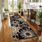 Findosom Hallway Runner Rug 3x10, Non Slip High-Low Textured Floral Washable - Image 2