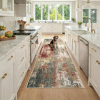 RELEANY Washable Runner 3'x8' Abstract Area Rug by RELEANY