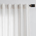 MYSKY HOME Natural Linen Living Room Curtains, Semi Sheers Light Filtering Back - Image 7