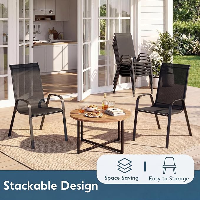 Arlopu 5 Piece Outdoor Patio Dining Set, Porch Furniture - Image 4