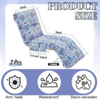 Kigley Outdoor 2 Pcs Chaise Lounge Cushions - Image 2