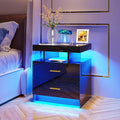HNEBC Auto LED Nightstand with Wireless Charging Station & USB Ports, High by HNEBC