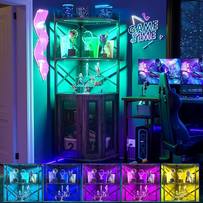 Aheaplus Corner Bar Cabinet - Image 2