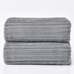 BEDELITE 3D Ribbed Jacquard Grey Full Size Blankes - Image 8