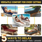 Folding Chaise Lounge Cushion Quick Dry - Image 5