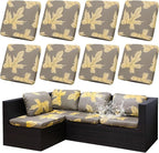 8Pcs Outdoor Cushion Covers, Elastic Patio Cushion Covers | Washable, by dreahoteztil