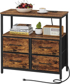 TUTOTAK Large Night Stand with Charging Station, Nightstand with USB and Type-C by ChoosetutotakFurnitureBuildYourCozyHome