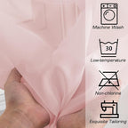 Simplebrand Blush Sheer Curtains 96 Inches Long, Light Filtering Light Purple - Image 7
