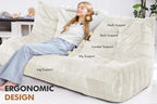 Bean Bag 3-Seater Chair Big Sofa Beanbag Chair - Image 5