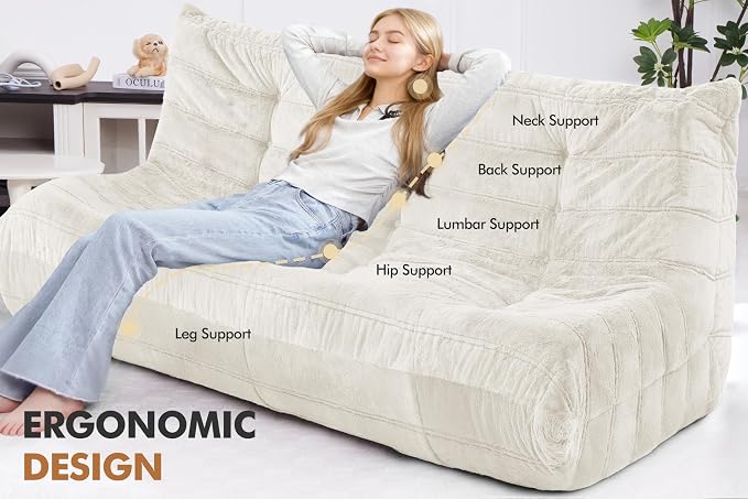 Bean Bag 3-Seater Chair Big Sofa Beanbag Chair - Image 5