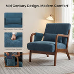 DUMOS Mid Century Modern Accent Chair, Upholstered Armchair - Image 3