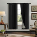72 Inch Blackout Curtains for Living Room 2 Panel Burg Complete Black Out by Pitalk