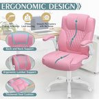 Leather Office Chair, PU Home Computer Desk Chairs - Image 6