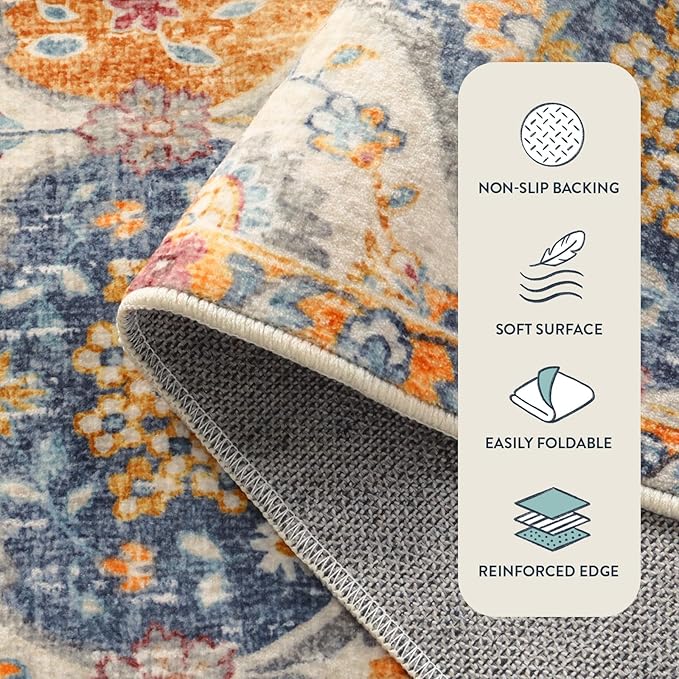 Lahome Moroccan Washable Runner Rug 2x10, Kitchen Runners - Image 8