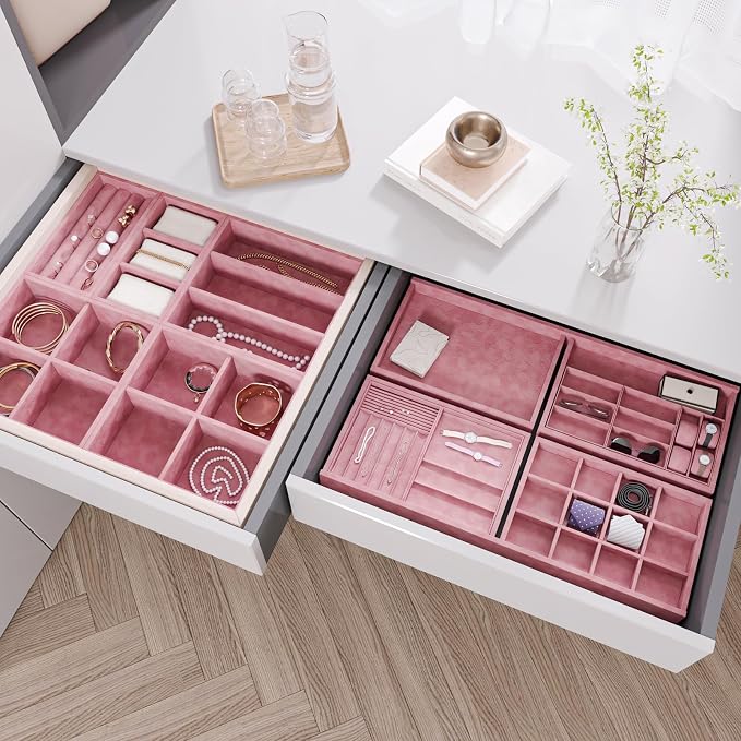 Coral Pink Velvet Drawer Liner Contact Paper - Image 5