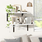 Fun Memories Floating Shelves for Wall, 12 Inch Deep Floating Shelves Set of 2 - Image 4