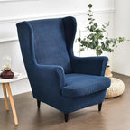 HAOYONG Jacquard Wingback Chair Cover Thickening Wing Armchair Covers Set of 2 - Image 2