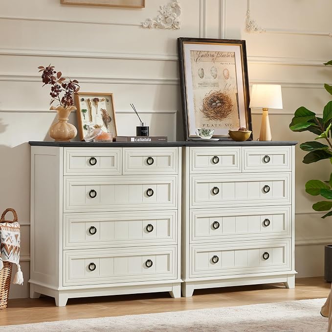 Joaxswe Farmhouse 5 Drawer Dresser by Joaxswe