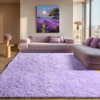 Purple Rugs for Living Room Bedroom, 5x8 Fluffy Bedside Area Rug, Soft Plush by ONASAR
