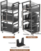 UMDONX Book Cart Heavy Duty Double-Sided - Image 2