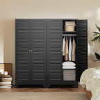 Letaya Armoire Wardrobe Closet, Hanging Rod Clothing Storage Cabinets - Image 7