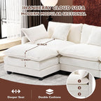 Ihanherry 111.4" L Shaped Modern Sofa Modular Sectional Cloud Couch - Image 2