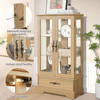 Lighted Glass Curio Display Cabinet - Image 3