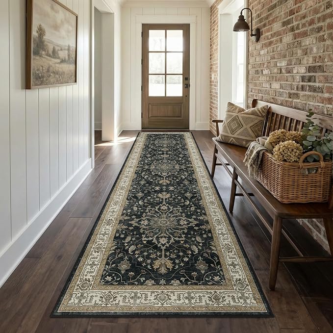 RELEANY Washable Area Rug, Runner 2'x8', Water Repellent, Pet Friendly - Image 2