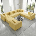 MONVANE Modular Sectional Sofa, Oversized 8 Seat Convertible U Shaped Couch - Image 2