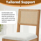 Westice Rattan Dining Chairs Set of 2, Farmhouse Natural Dining Room Chairs - Image 4