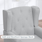 Accent Chair for Living Room, Mid Century Modern Upholstered Armchair, Wingback - Image 6