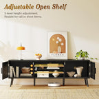 SUPERJARE TV Stand for 65 Inch TV, Entertainment Center - Image 3