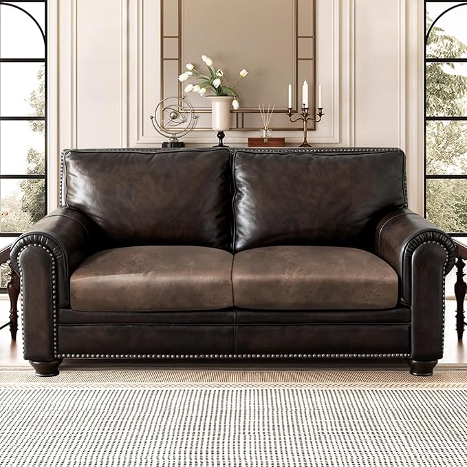 ANARACHON Leather Look Couch Cushion Covers Sofa Seat Slipcovers Sets Couches - Image 2