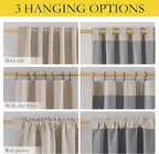 NICETOWN Natural 100% Blackout Linen Curtains 84" Long - Image 6