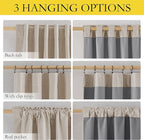 NICETOWN Natural Linen Blackout Curtains - Image 3