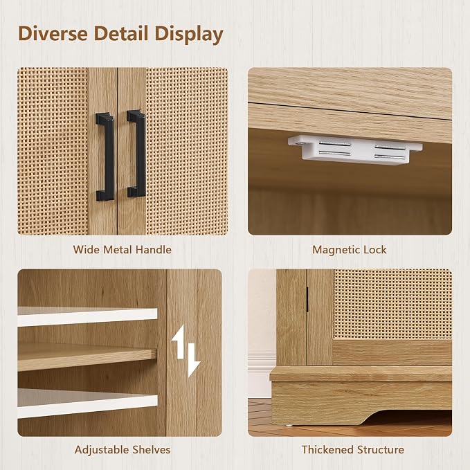 usikey 61” Large Buffet Cabinet - Image 7